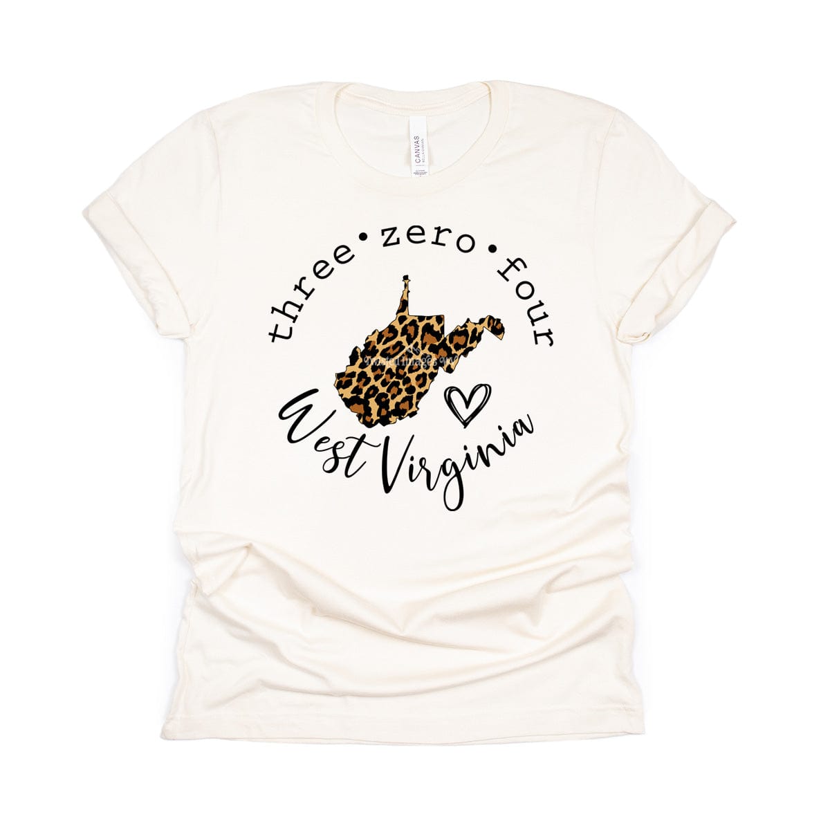 304 West Virginia Leopard Print State T-Shirt