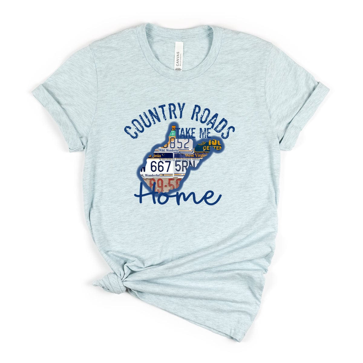 Home West Virginia License Plate Graphic T-Shirt