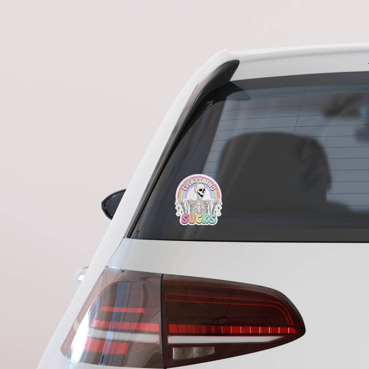 Sticker Everything Sucks Rainbow Skeleton Sticker