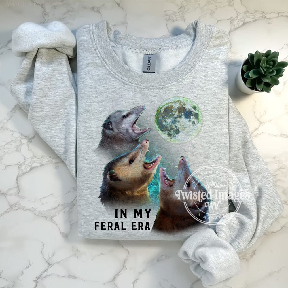 Sweatshirt In My Feral Era Possum Crewneck Sweatshirt