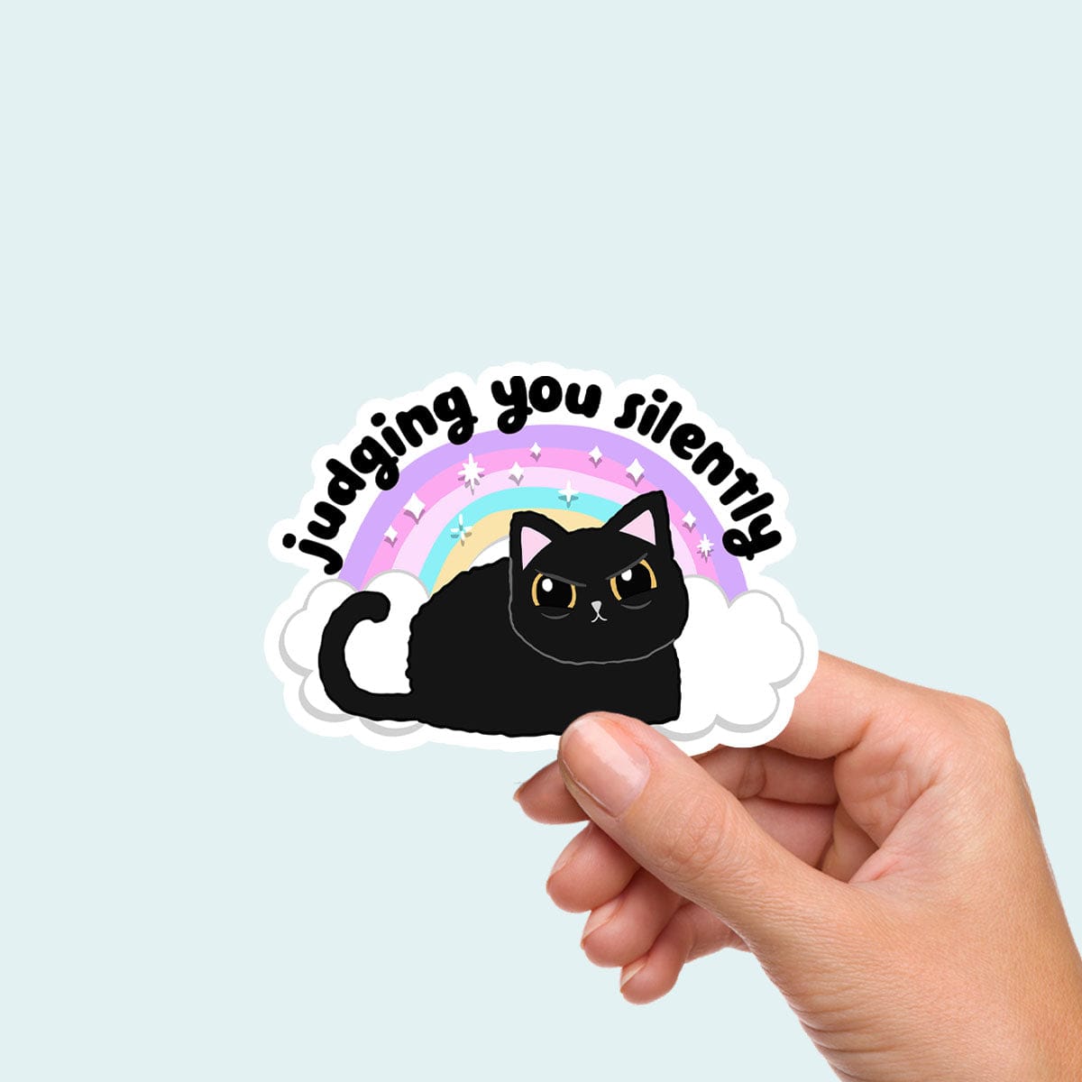 Sticker Judging You Silently Cat Sticker Vinyl Decal