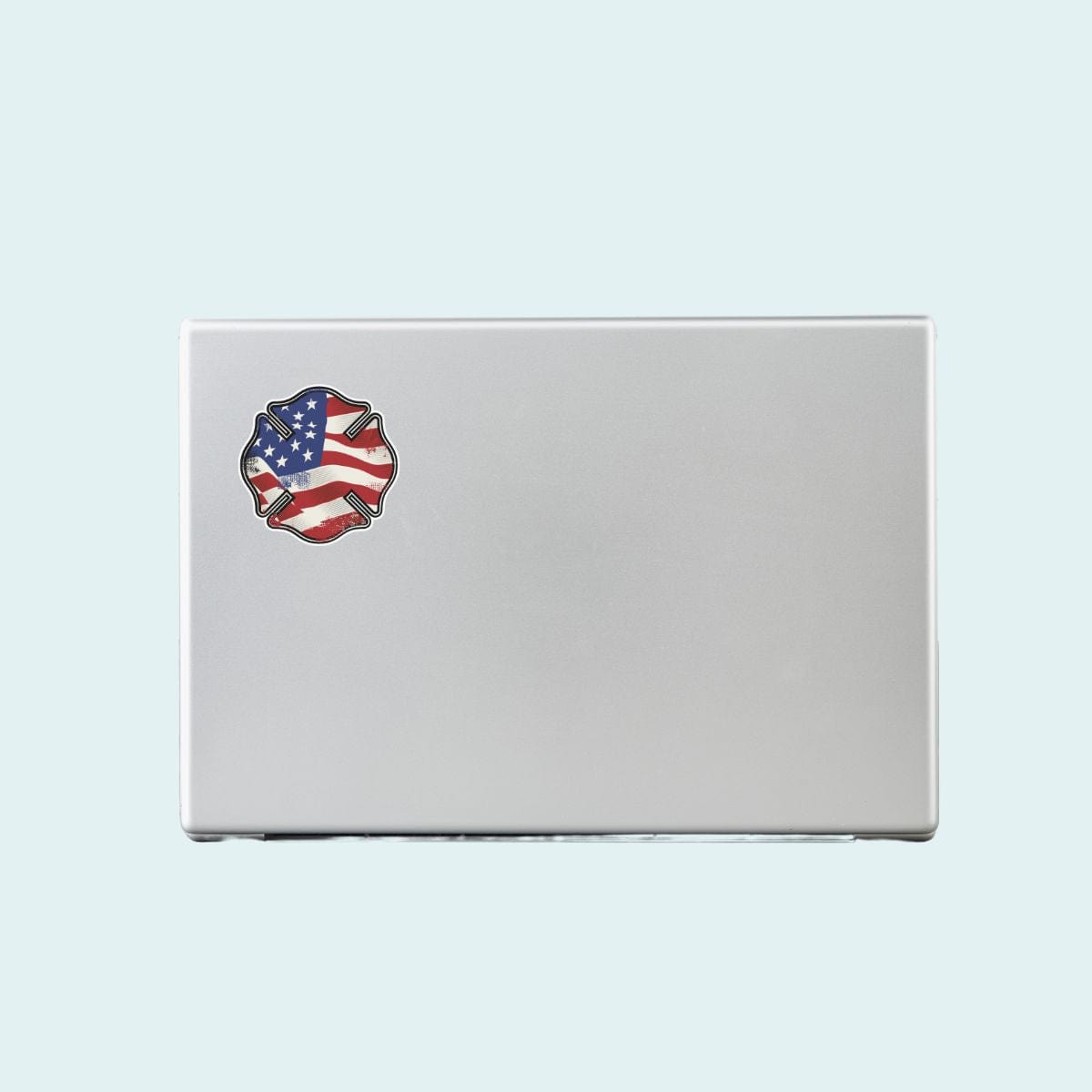 Sticker Firefighter Maltese Cross Distressed Flag Sticker