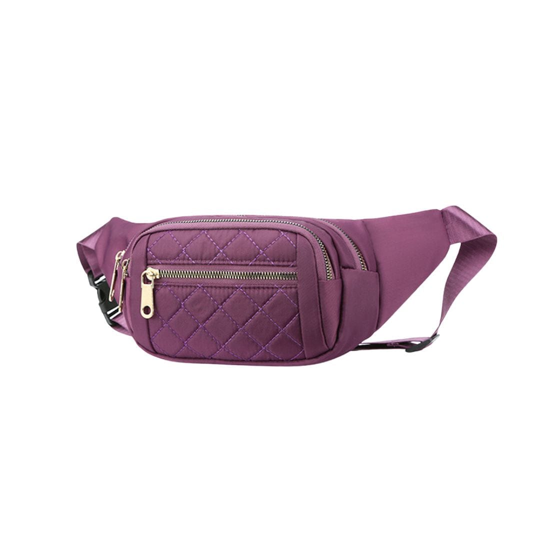 Purple Quilted Fashion Fanny Pack for Women