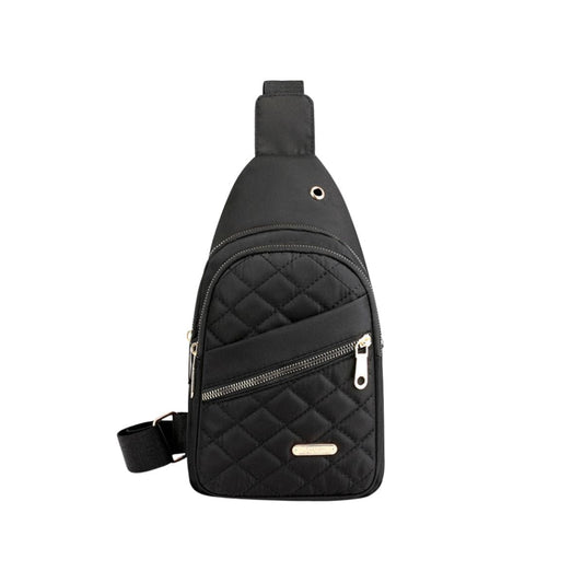Womens Quilted Chest Bag Sling Backpack