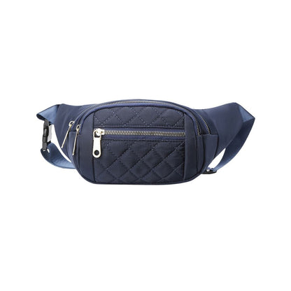 Dark Blue Quilted Fashion Fanny Pack for Women
