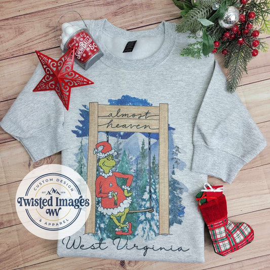 Sweatshirt Almost Heaven West Virginia Swing Christmas Crewneck Sweatshirt