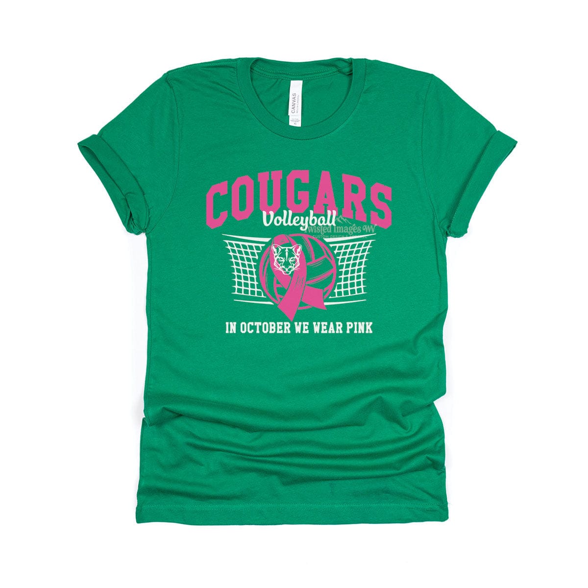 Shirts & Tops Green / Small Breast Cancer Awareness Volleyball T-Shirt – Support Your Team in October