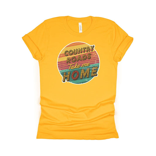 Retro Country Roads West VirginiaT-shirt