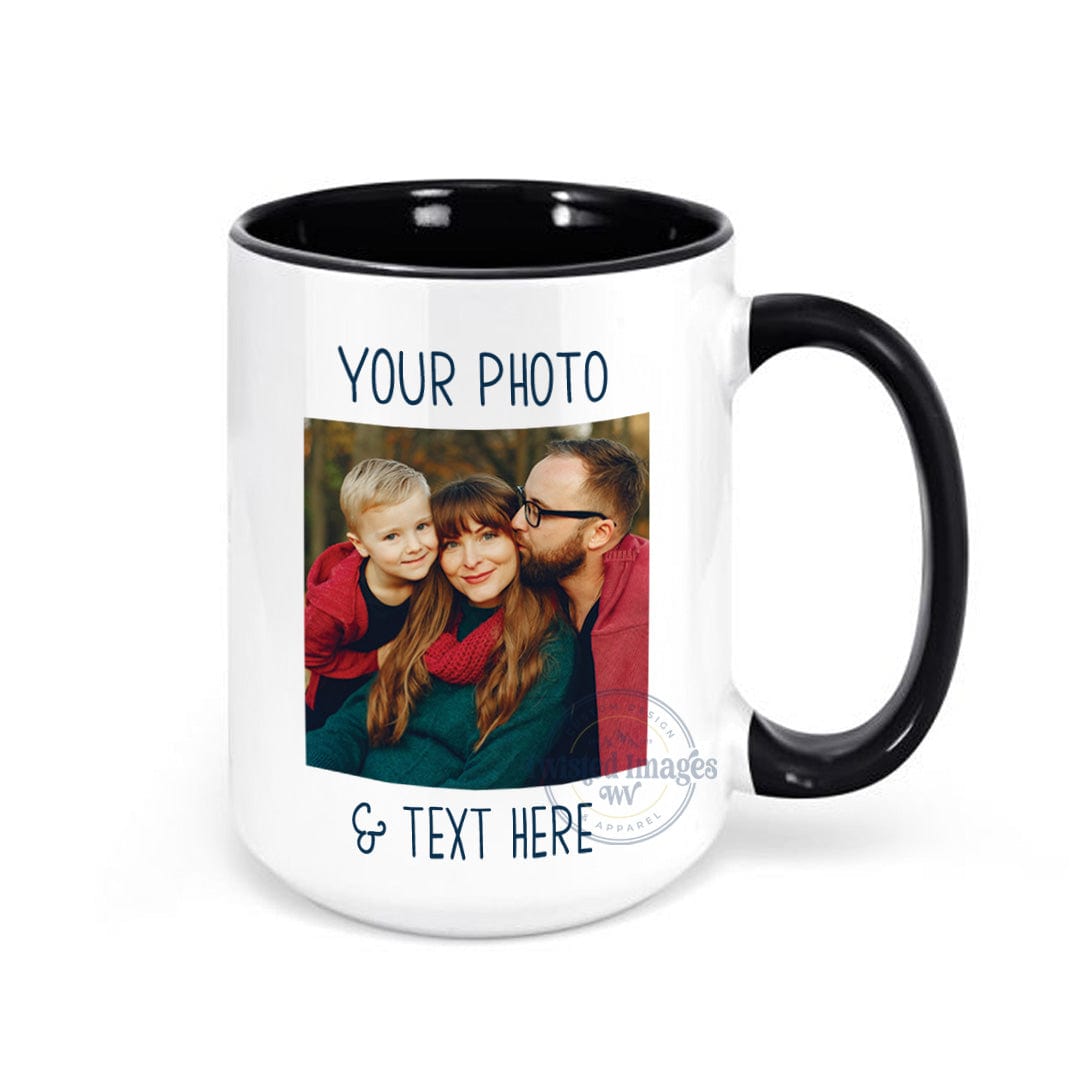 Coffee Cup 15oz Custom Photo Coffee Mug – Personalized Picture Mug with Text for Gifts