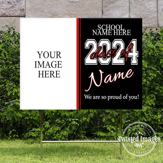 Personalized Outdoor High School College Graduation Yard Sign Class of 2024