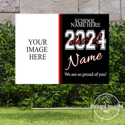 Personalized Outdoor High School College Graduation Yard Sign Class of 2024