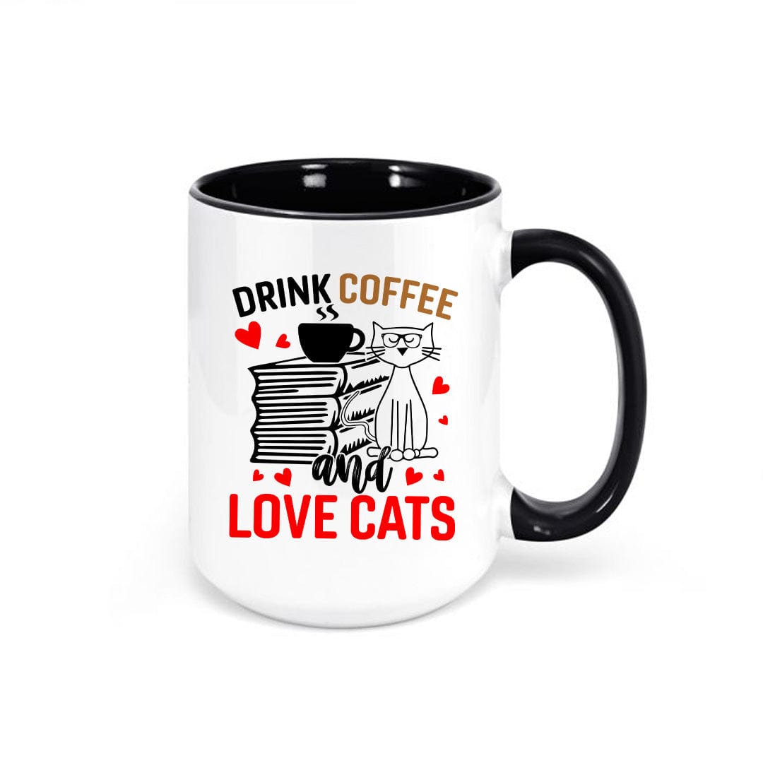 Drink Coffee and Love Cats Ceramic Coffee Mug Cup