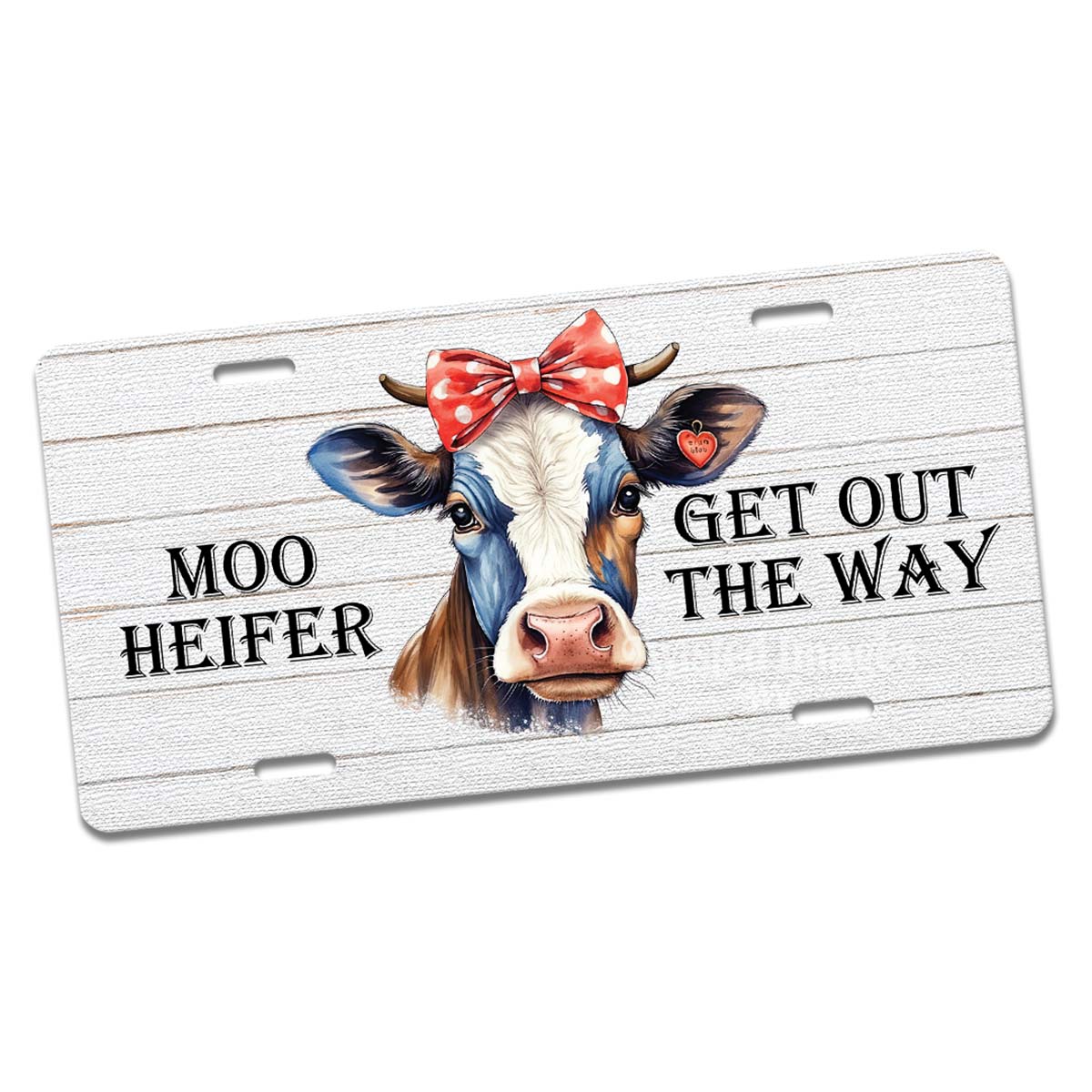 License Plate Moo Heifer Front License Plate