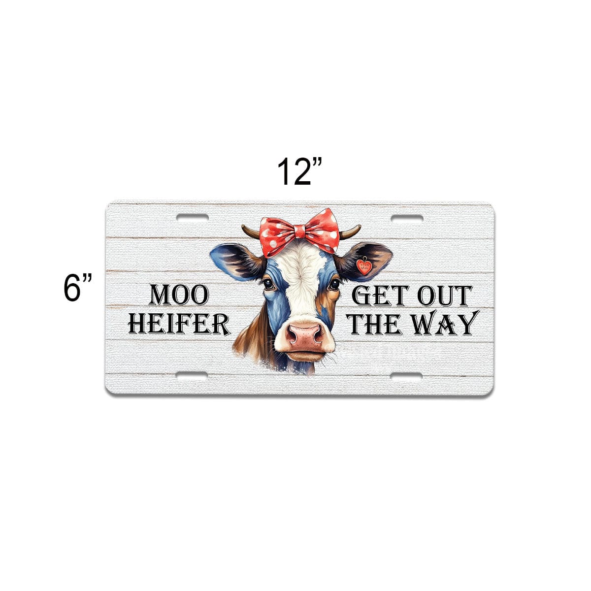 License Plate Moo Heifer Front License Plate