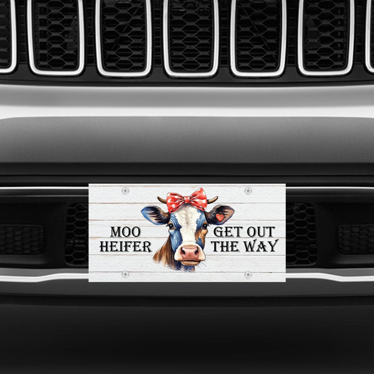 License Plate Moo Heifer Front License Plate