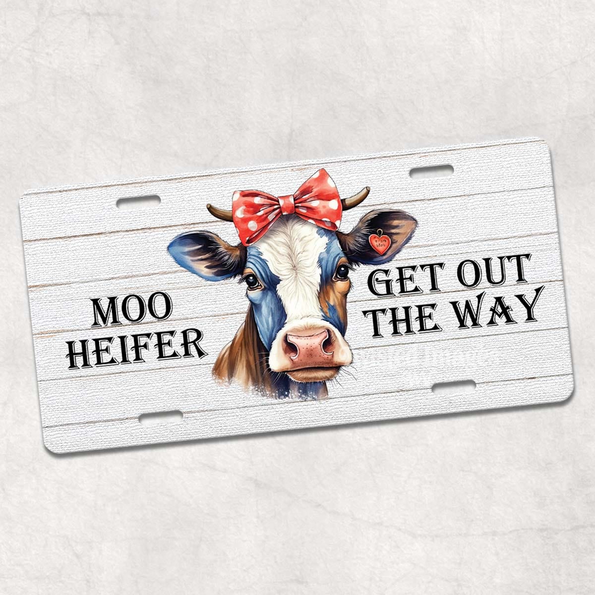 License Plate Moo Heifer Front License Plate