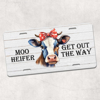 License Plate Moo Heifer Front License Plate