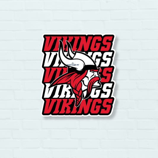 Petersburg Vikings Head Logo Stacked Sticker