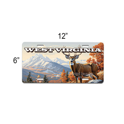 License Plate West Virginia Deer Front License Plate