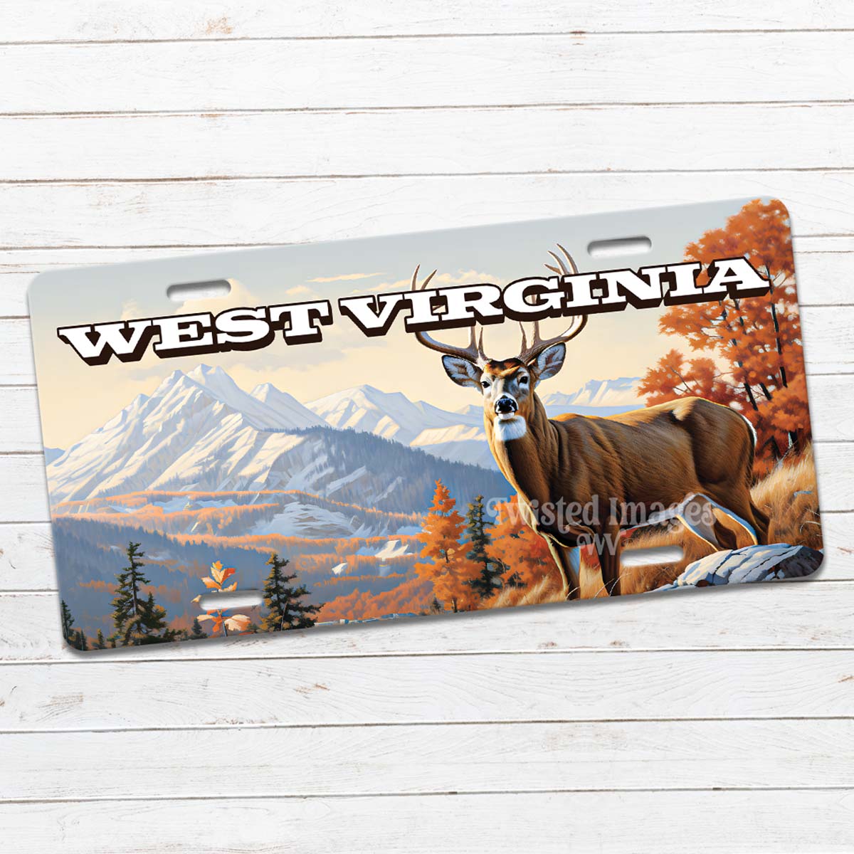 License Plate West Virginia Deer Front License Plate