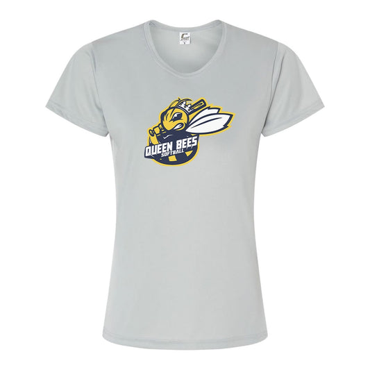Shirts & Tops S / Queen Bees Bee Womens Performance Tee Queen Bees Logo