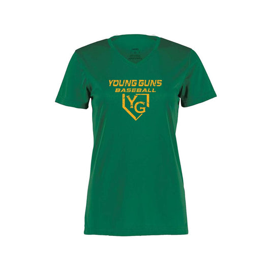 Shirts & Tops Green / S Women's Young Guns Vneck Performance Tee