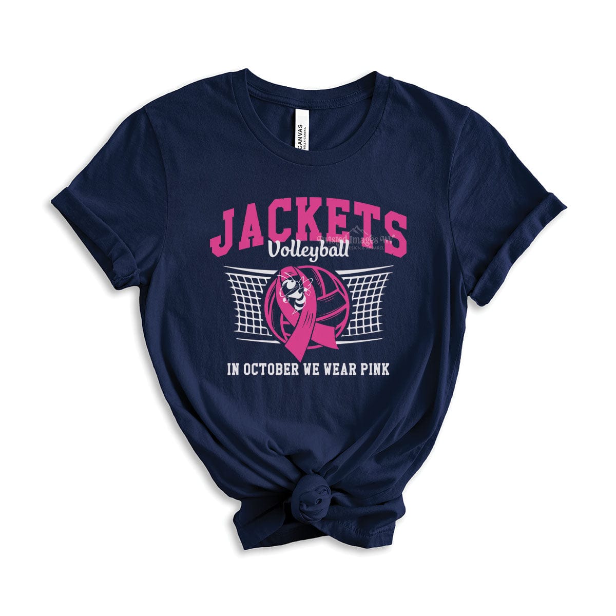 Shirts & Tops Navy / Small Breast Cancer Awareness Volleyball T-Shirt – Support Your Team in October