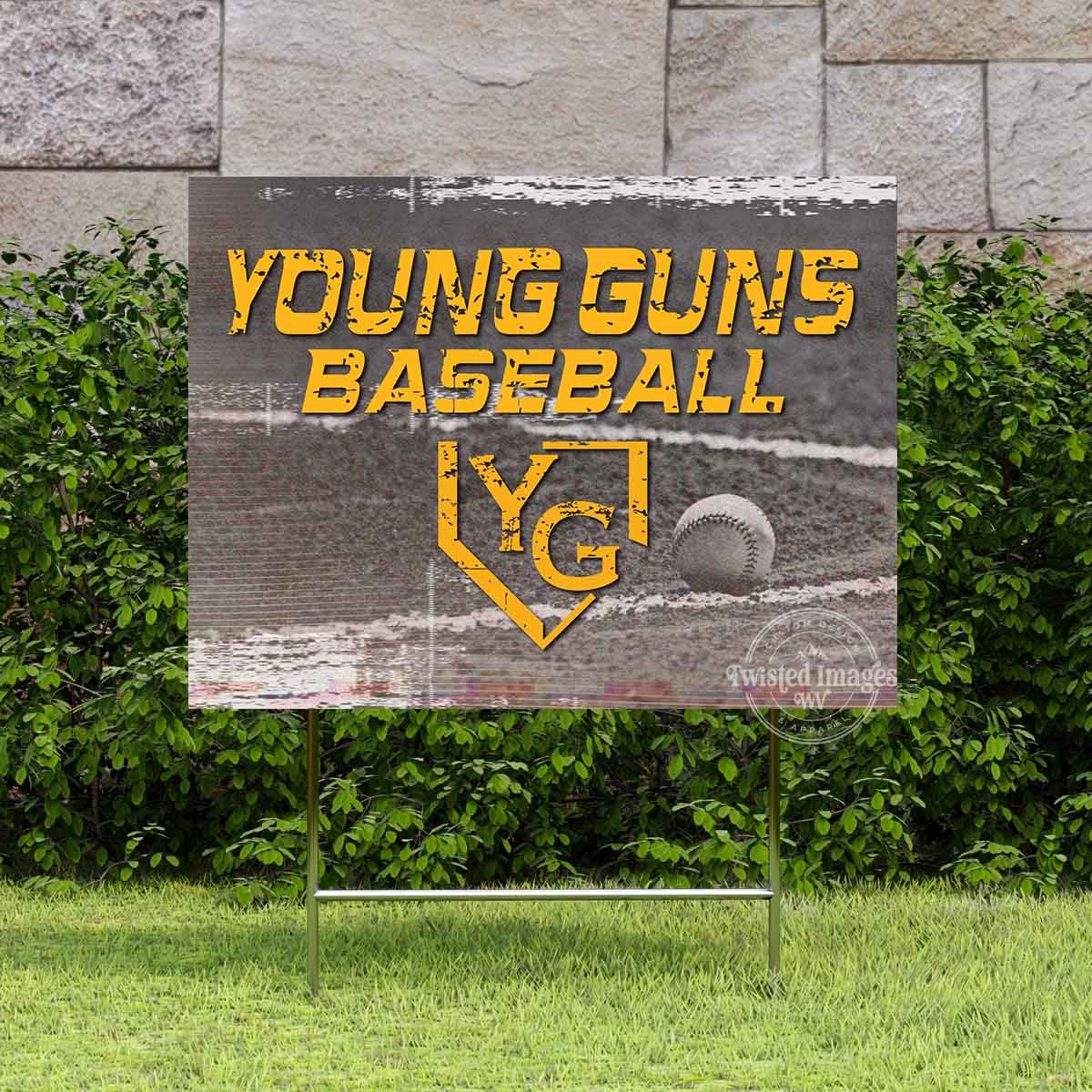 Yard Sign Young Guns Baseball Team Yard Sign